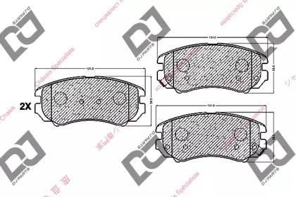 Комплект тормозных колодок DJ PARTS BP1104